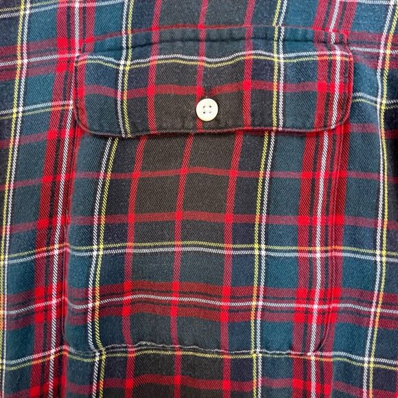 Vintage Polo Ralph Lauren Shirt Mens 2XL XXL Plaid Pockets Designer Preppy - Picture 3 of 10